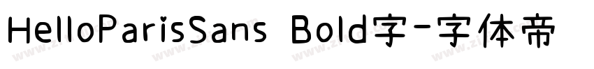 HelloParisSans Bold字字体转换